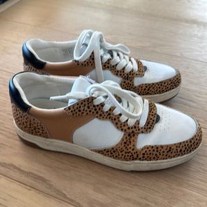 Madewell cheetah print tennis shoes